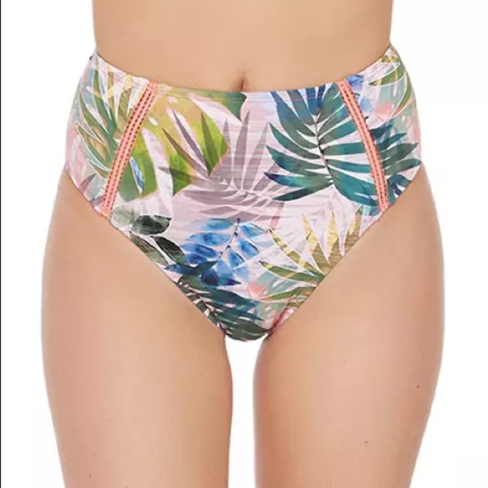 NWT🌴Hobie Festival Palm High Waist Swim Bottoms